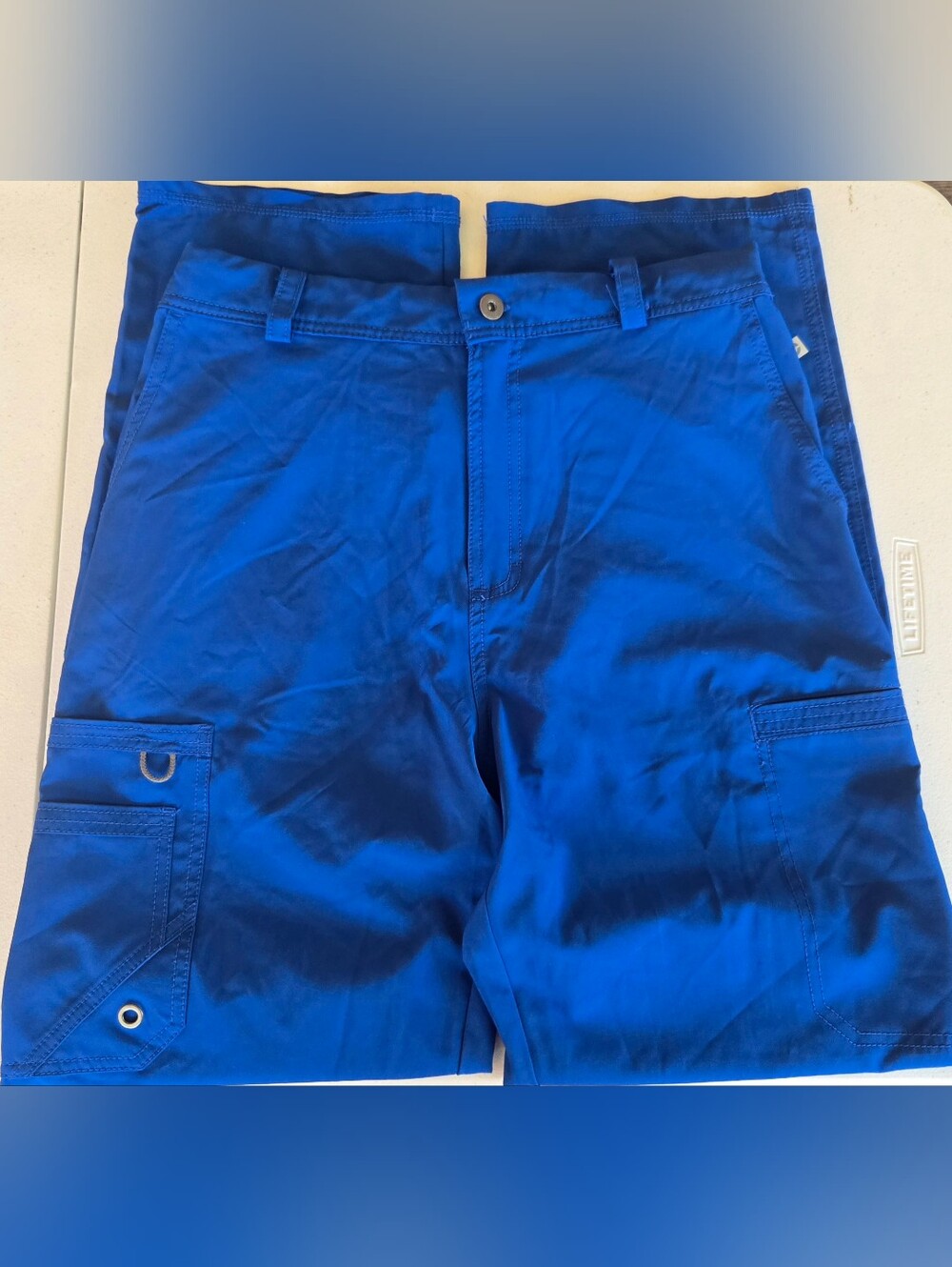 Men's Classic Scrub Work Pants in Royal Blue Size M Tall